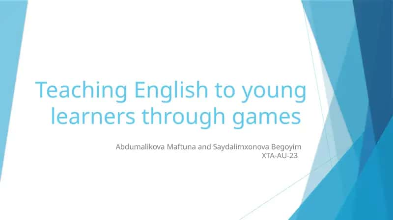 Teaching English through games