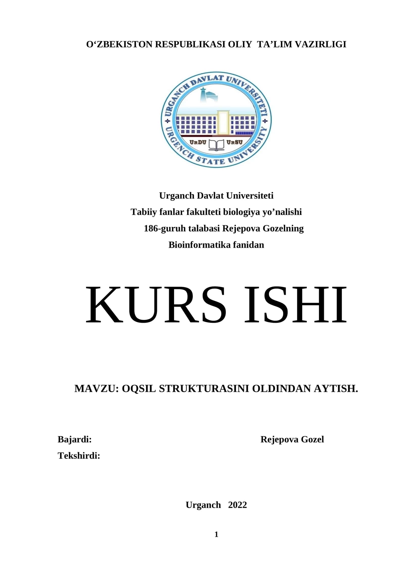 Oqsil strukturasini oldindan aytish
