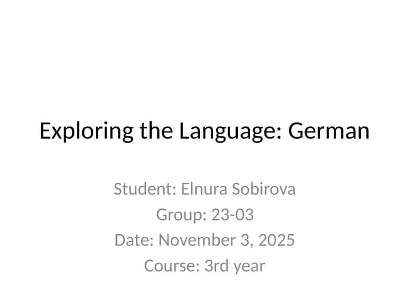 Roman German language ahamiyati