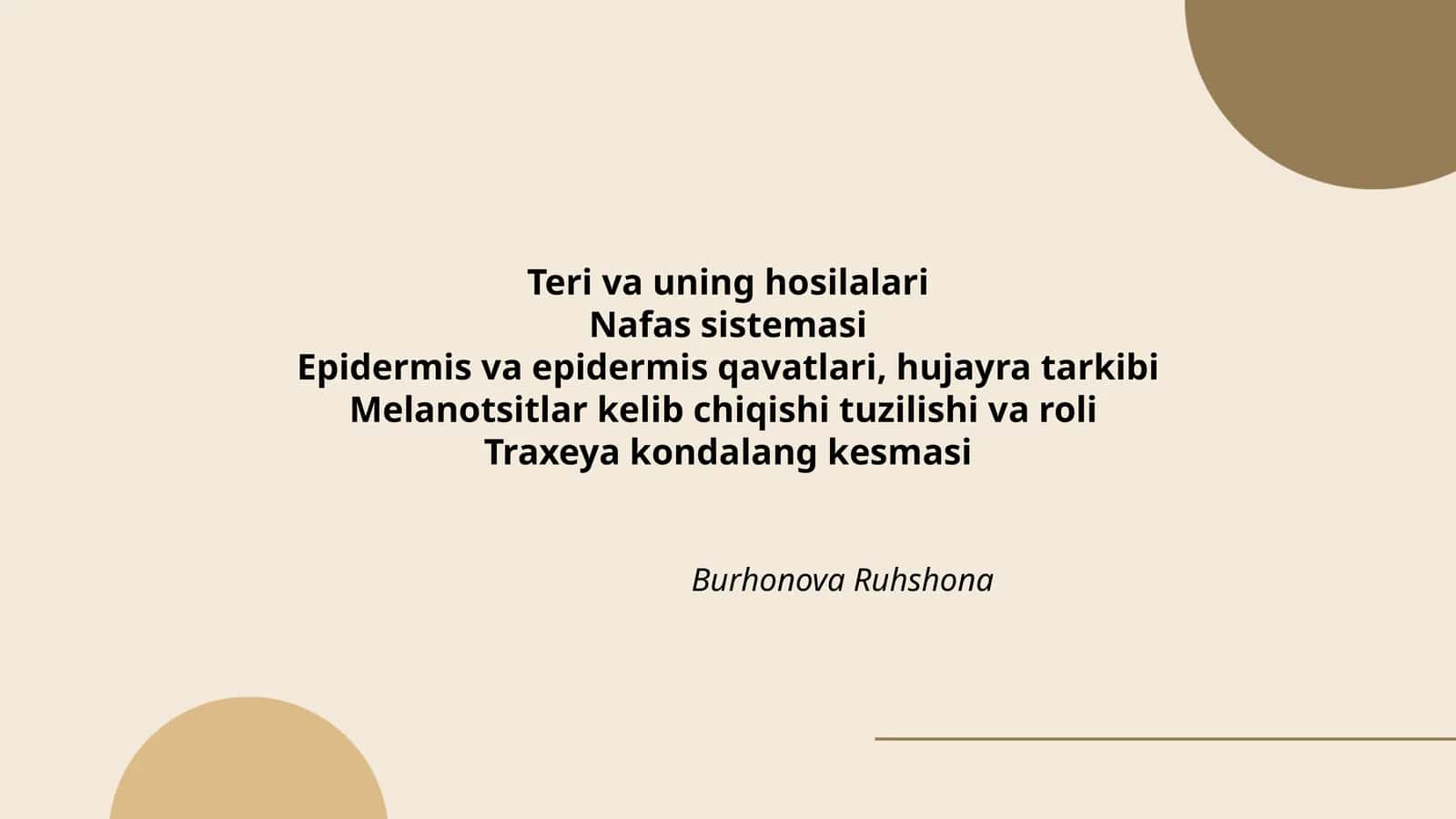 Teri va uning hosilalari
