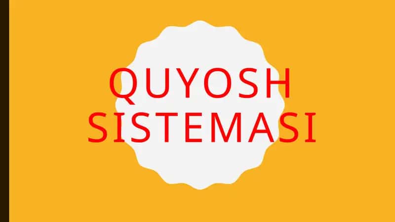 Quyosh sistemasi
