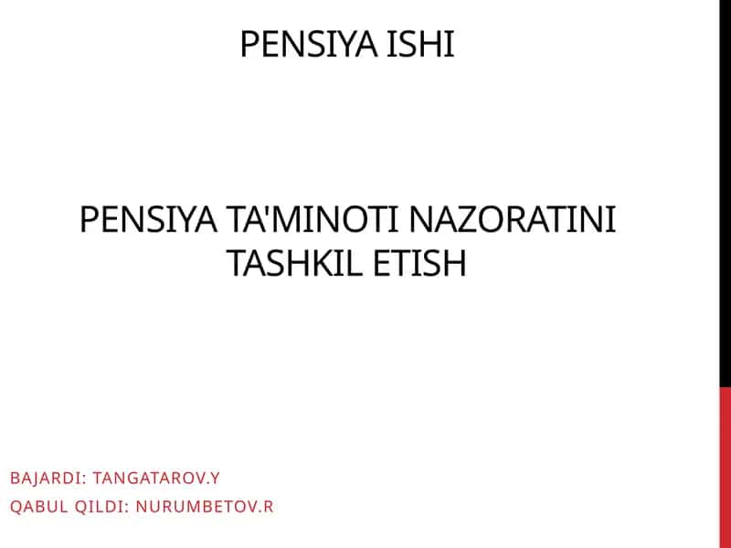 Pensiya tizimi