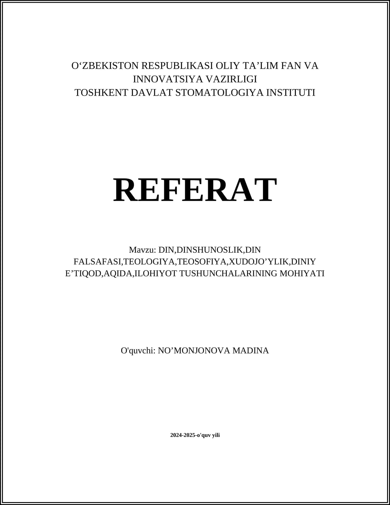 DIN TARIXI