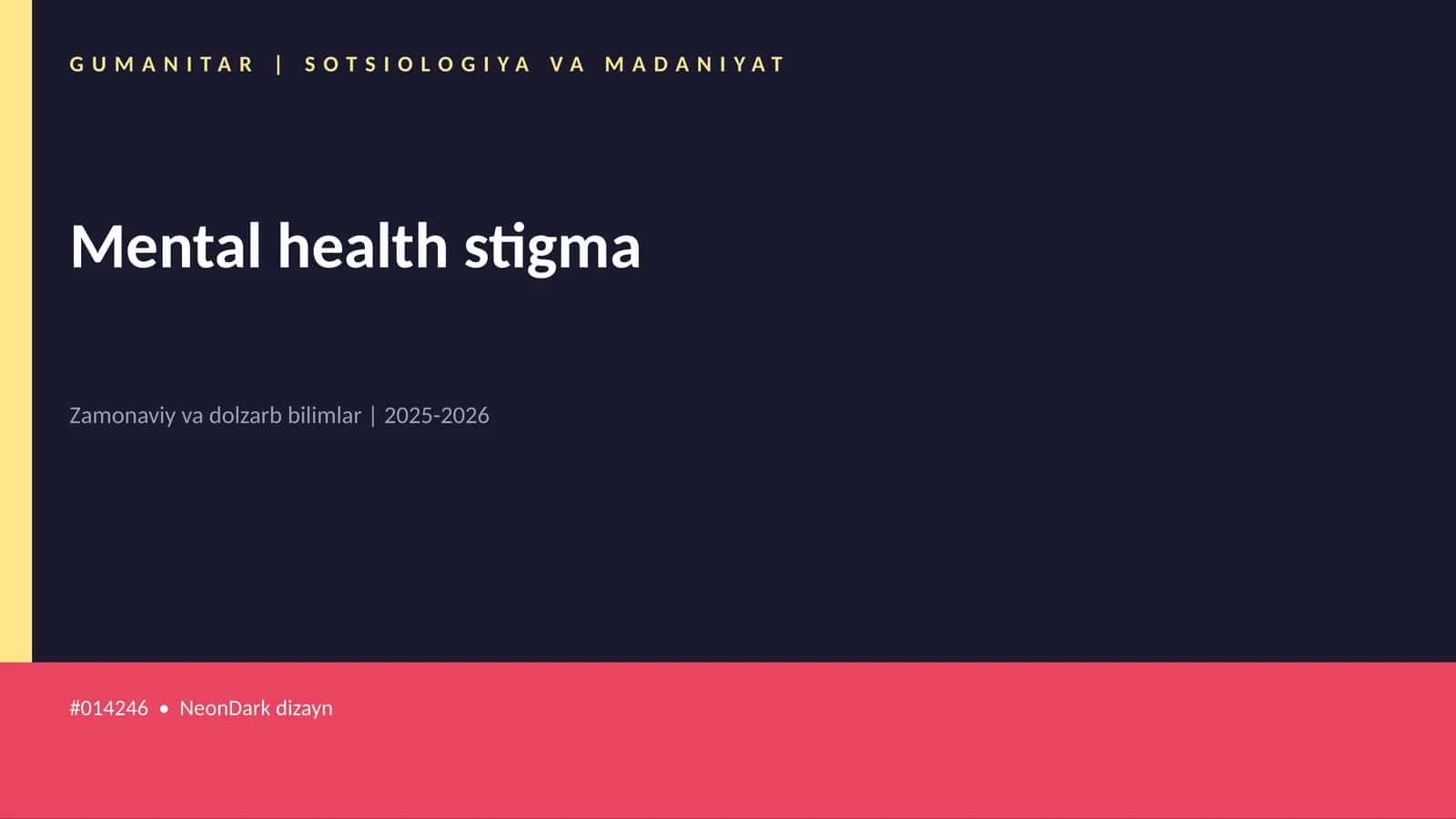 Mental health stigma