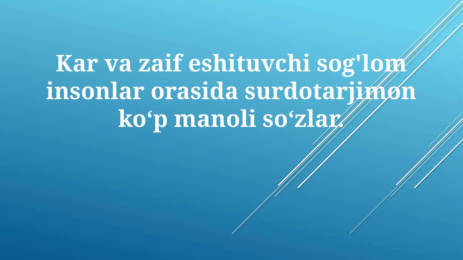 Sog'lom va eshitish qobiliyati zaif odamlarda tarjimon tomonidan ko'p ma'noli so'zlarning qo'llanilishi