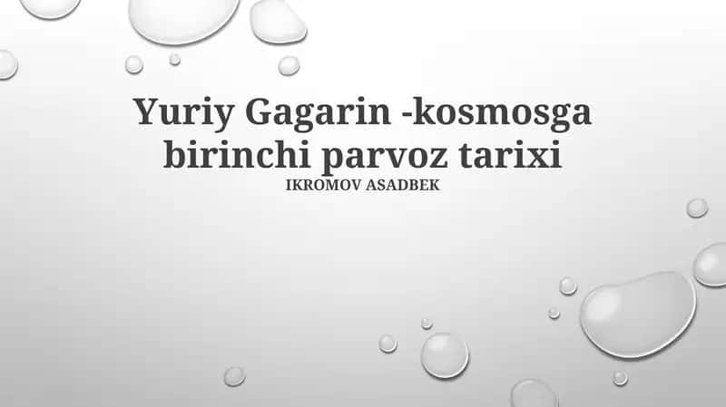Yerga ma'lumot uzatish imkonini beruvchi Vostok-1 kosmik kemasining parvozi