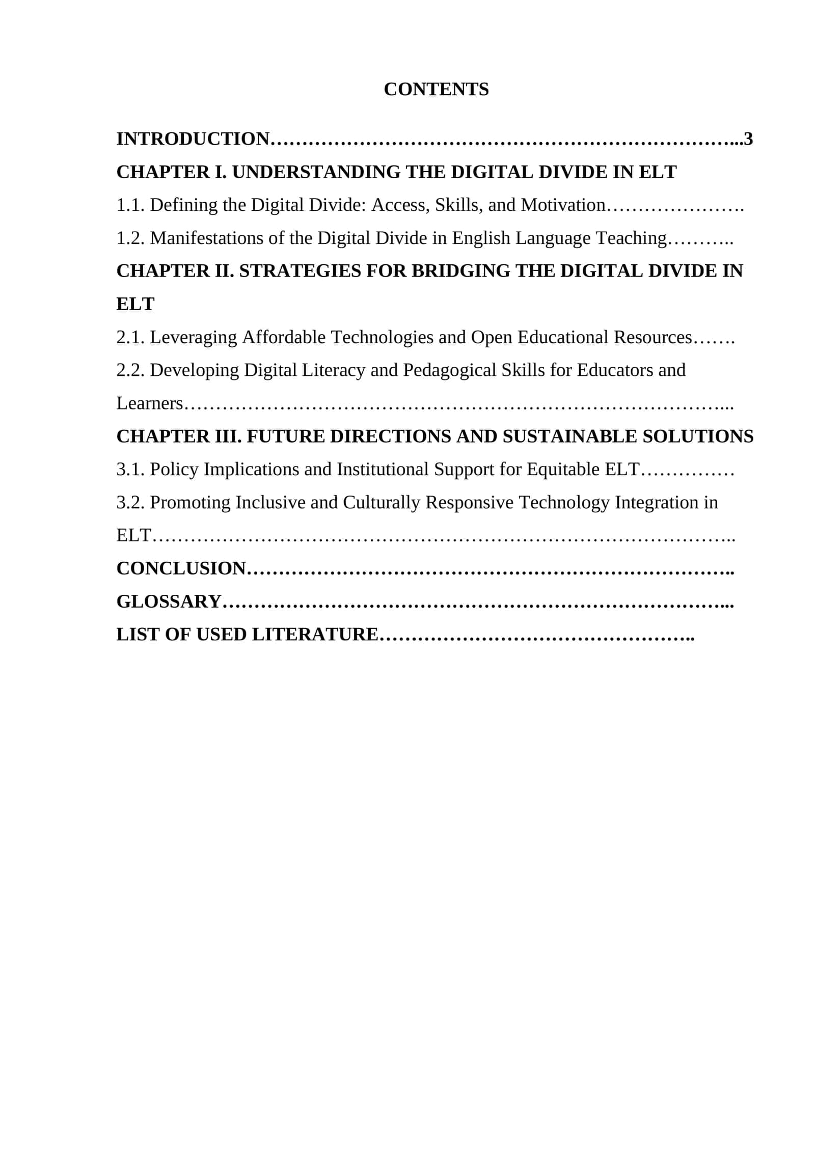 Adressing the digital divide in technology-enhanced ELT