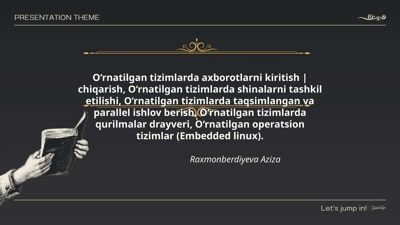 O‘rnatilgan operatsion tizimlar (Embedded linux)