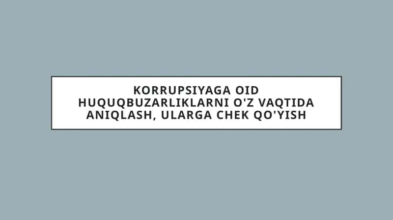 Ularga chek qo'yish