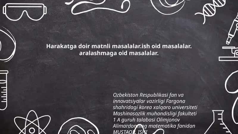 Harakatga doir masalalar