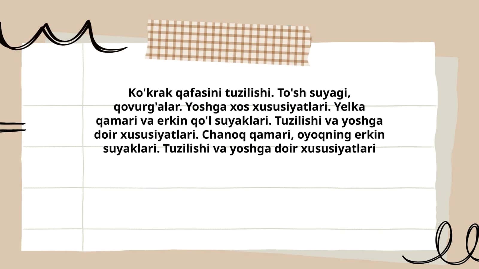 Ko'krak qafasi tuzilishi