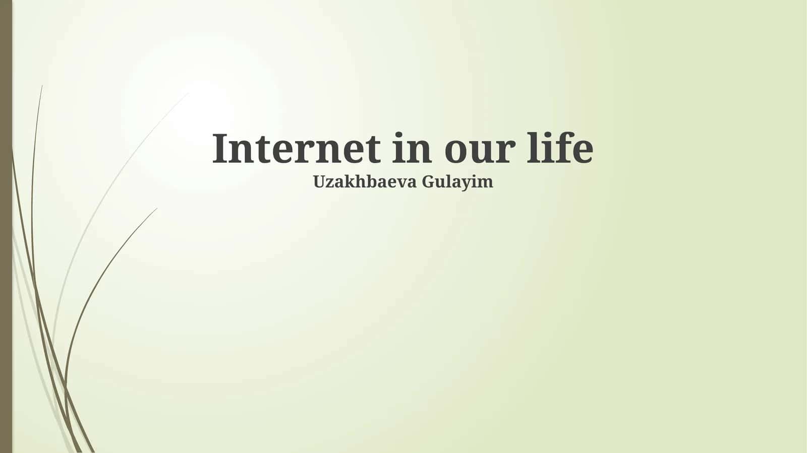 Internet in our life