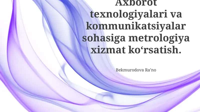 Metrologik ta'minotning asosiy yo'nalishlari
