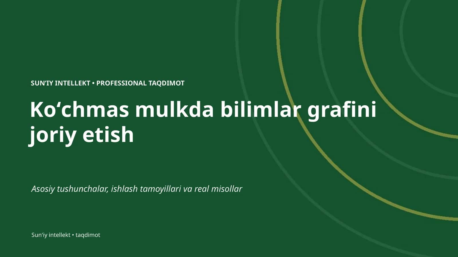 SUNʼIY INTELLEKT • PROFESSIONAL TAQDIMOT