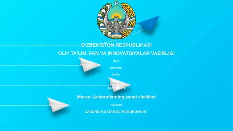 Axborotlarning yangi shakilari