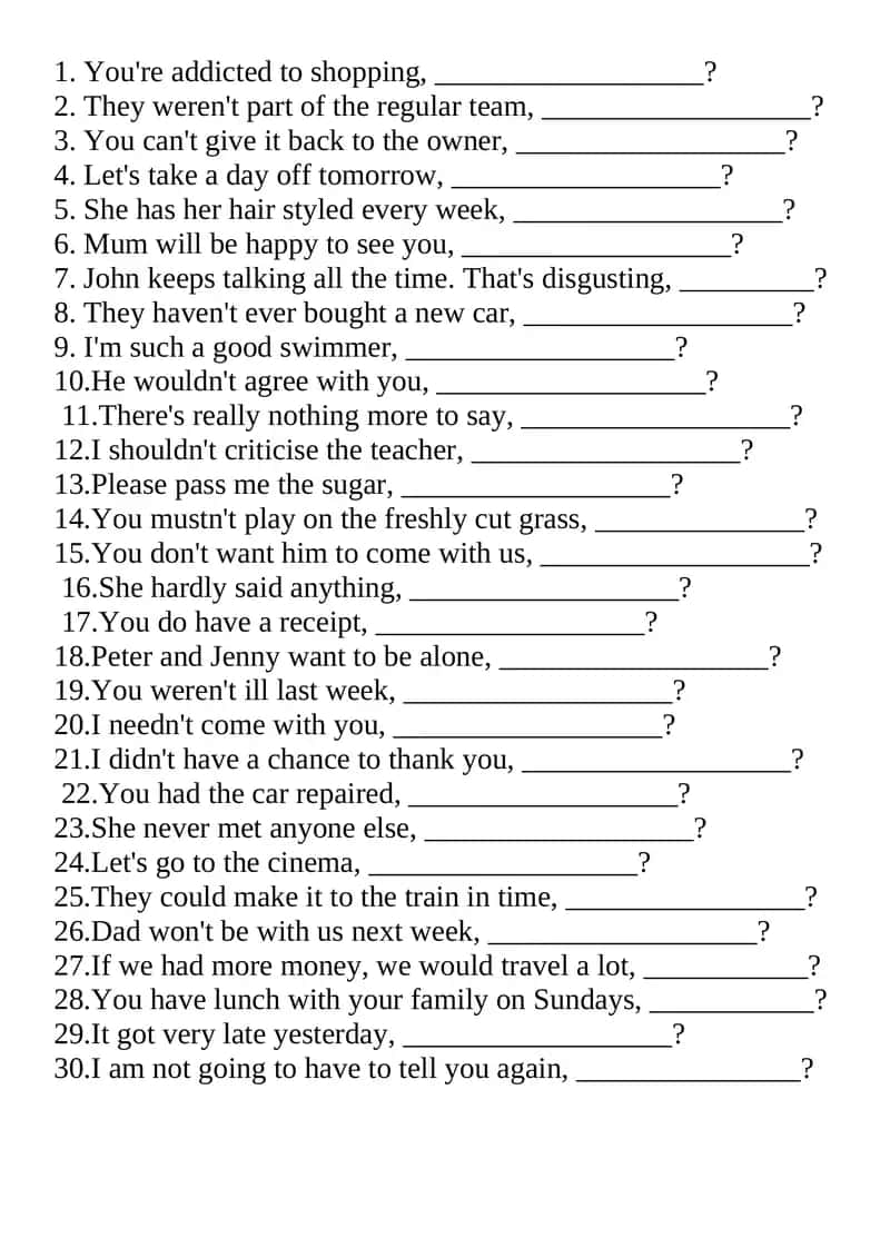Shopping addiction questionnaire