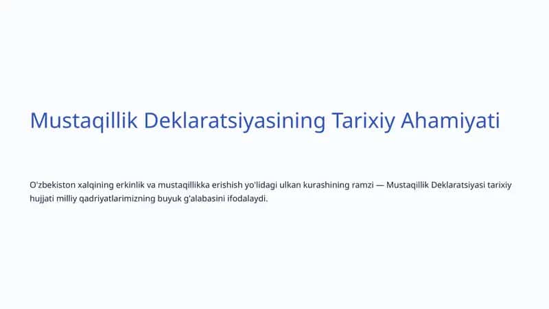 Mustaqillik Deklaratsiyasi