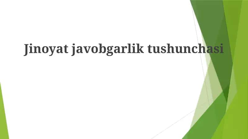 Jinoyatjavobgarliktushunchasi