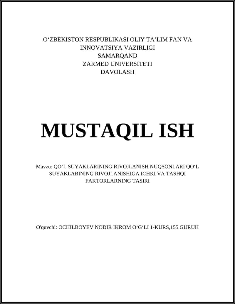Qoʻl suyaklarining rivojlanishi va nuqsonlari