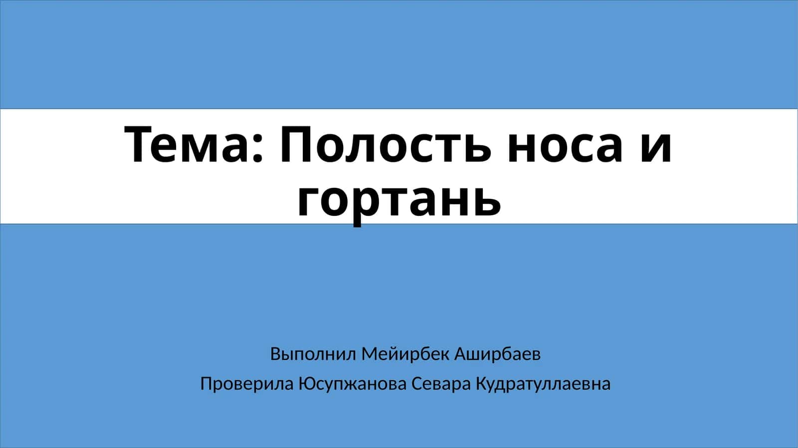 Полость носа и гортань