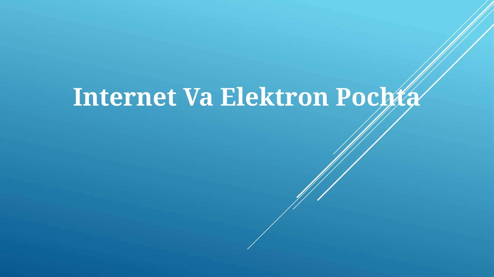 Internet Va Elektron Pochta