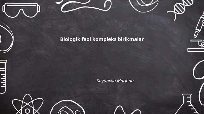 Biologik faol kompleks birikmalar