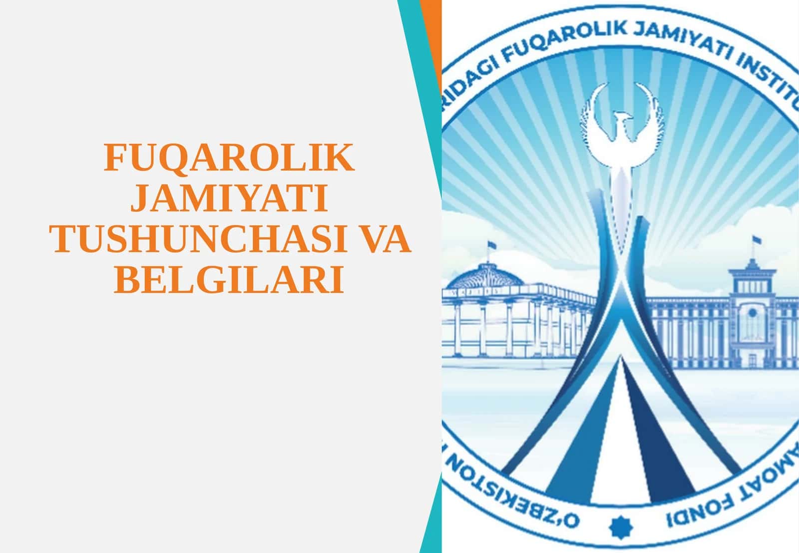 FUQAROLIK JAMIYATI TUSHUNCHASI VA BELGILARI
