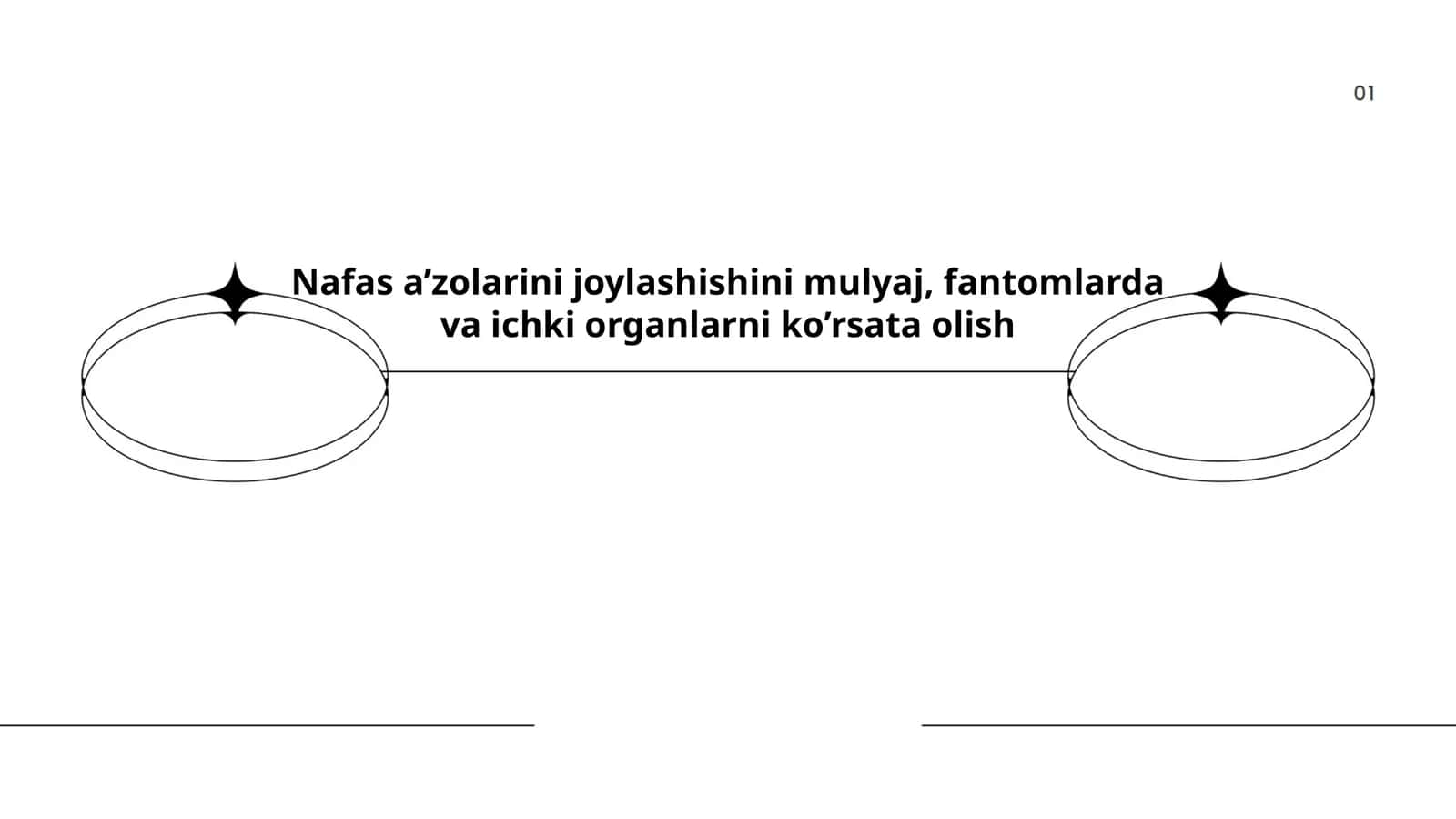 Nafas a’zolarini joylashishini mulyaj, fantomlarda va ichki organlarni ko’rsata olish