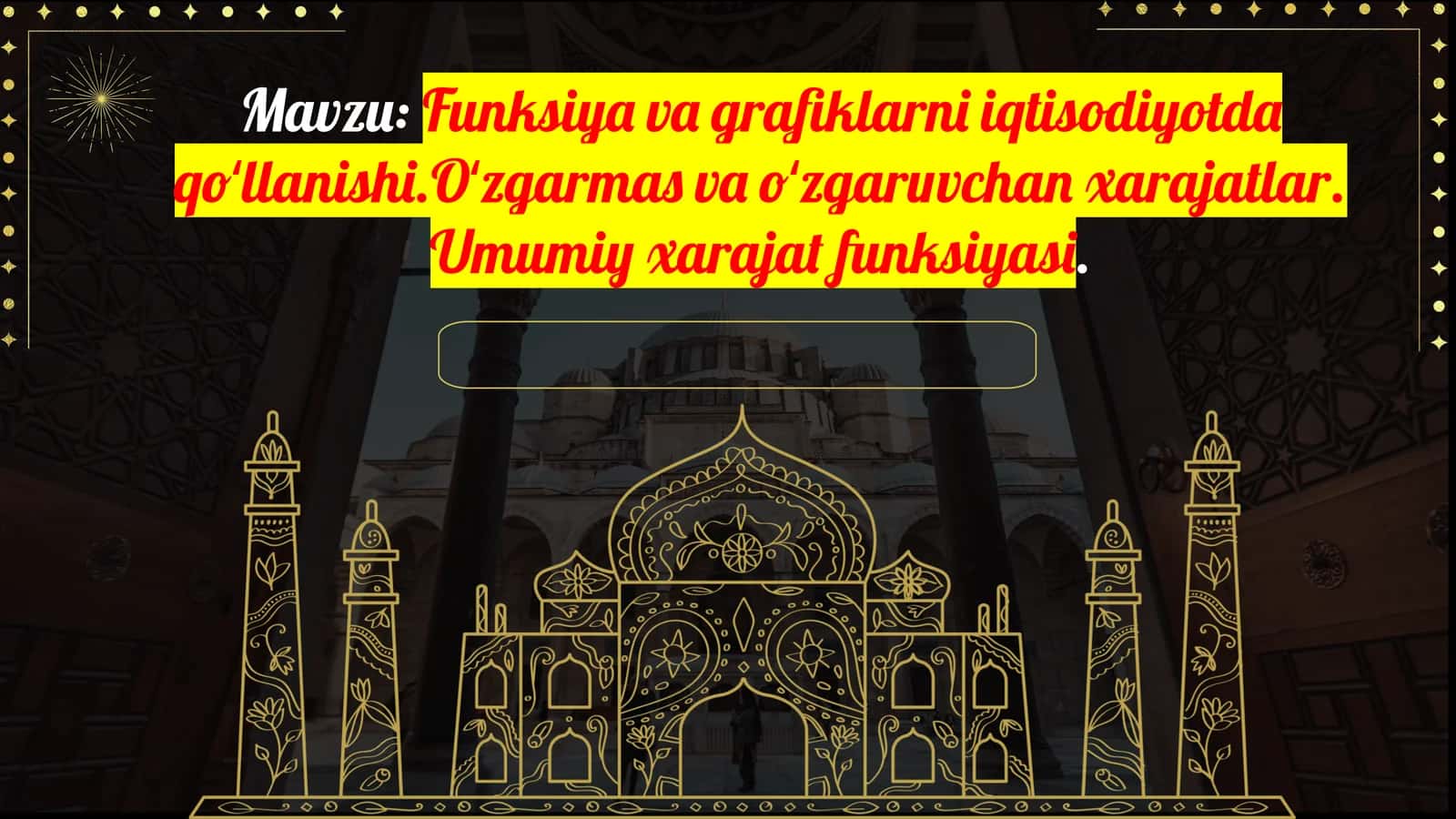 Iqtisodiy funksiyalar va ularning ahamiyati