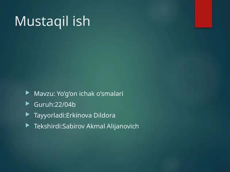 Yo'g'on ichak saratoni statistikasi