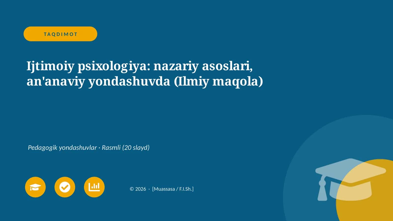 Ijtimoiy psixologiya: nazariy asoslari, an'anaviy yondashuvda (Ilmiy maqola)