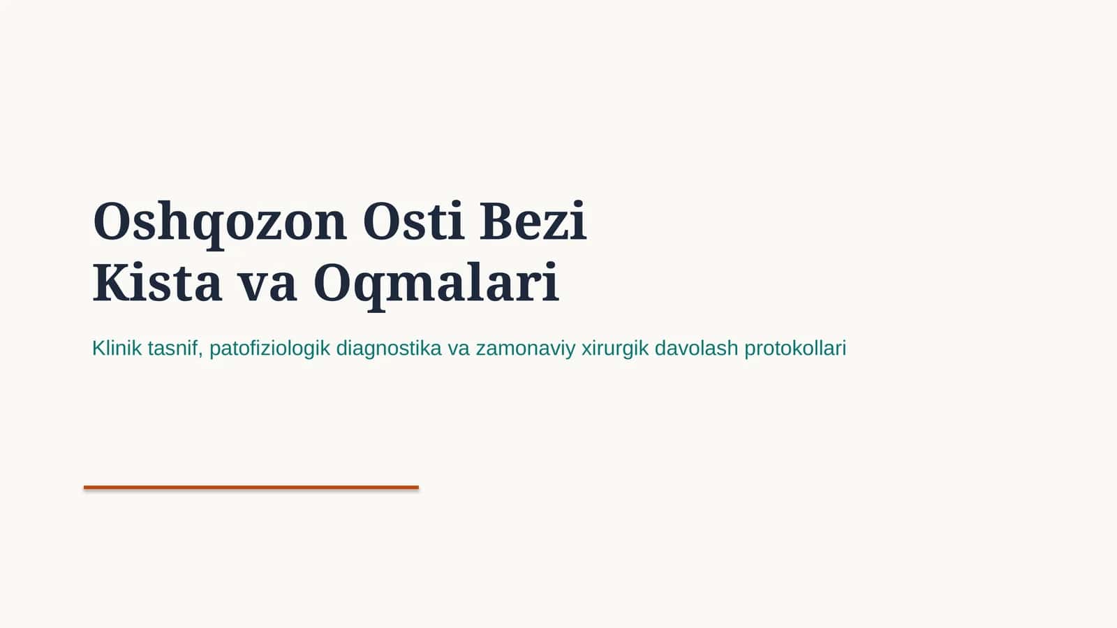 OSHQOZON OSTI BEZI KISTA VA OQMALARI | 15 SLAYDLI PROFESSIONAL TIBBIY TAQDIMOT