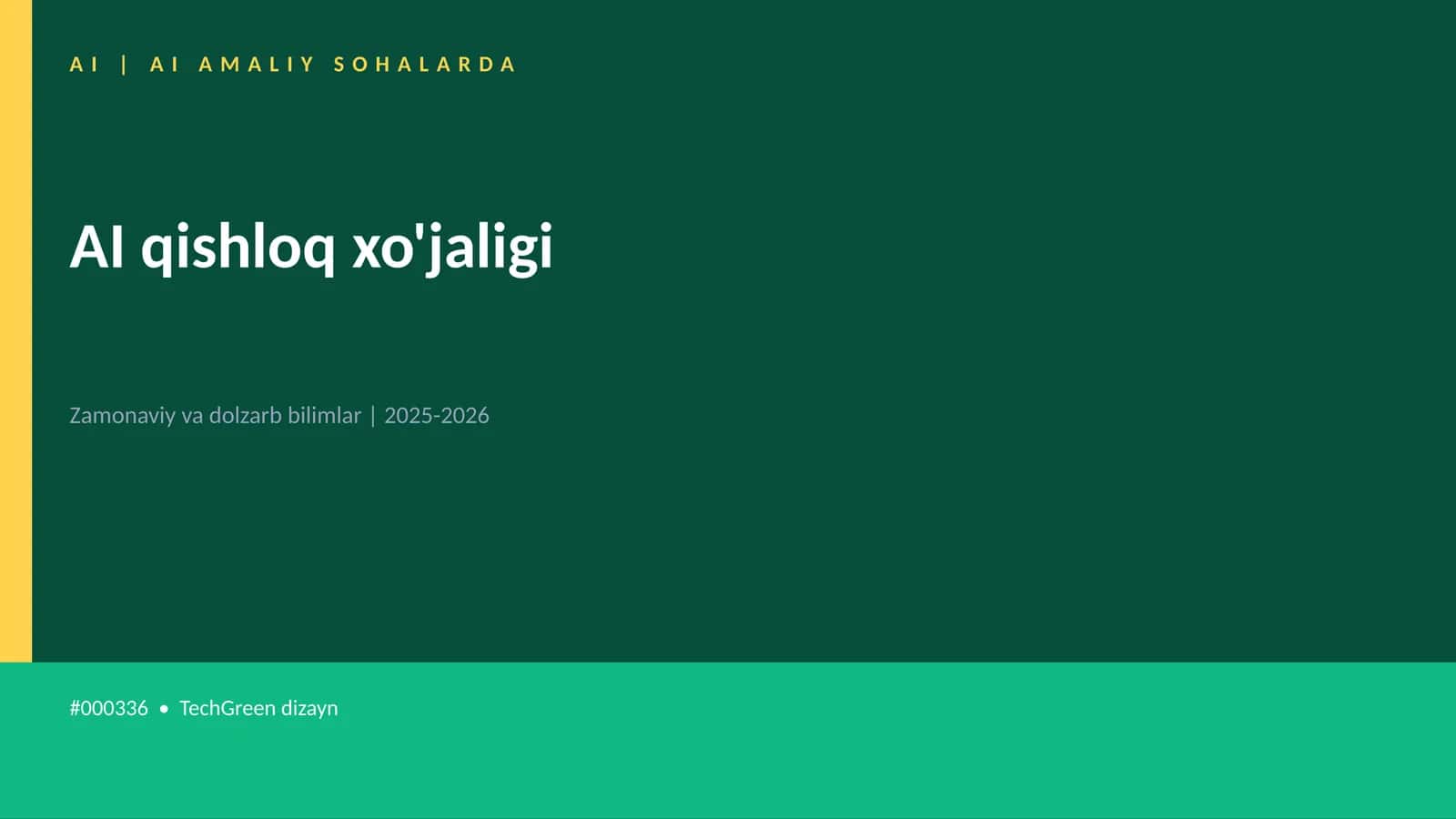 AI qishloq xo'jaligi