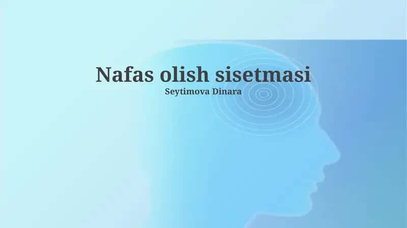 Nafas olish sisetmasi