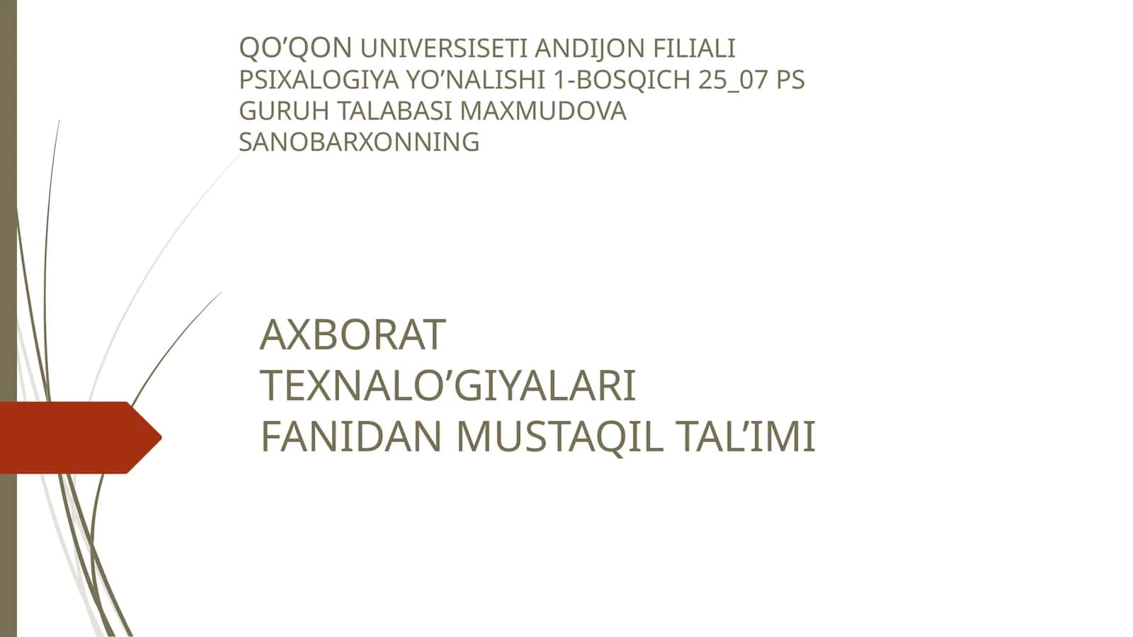 Aqilli qurulmalar va iot ilovalari (Smart Home, Smart City)