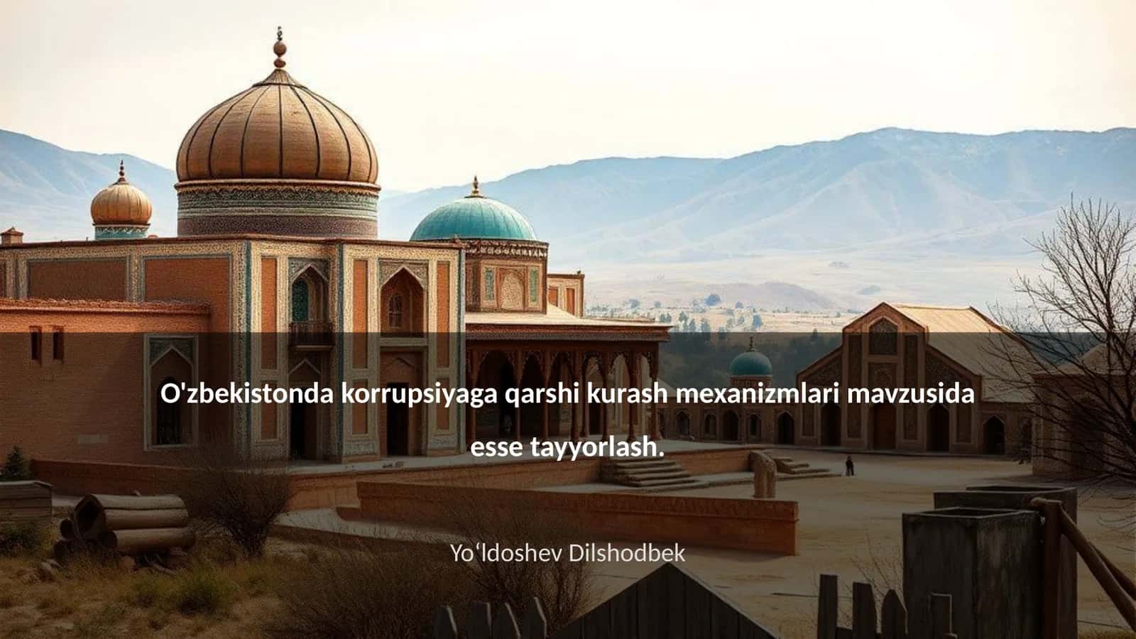 O'zbekistonda korrupsiyaga qarshi kurash mexanizmlari