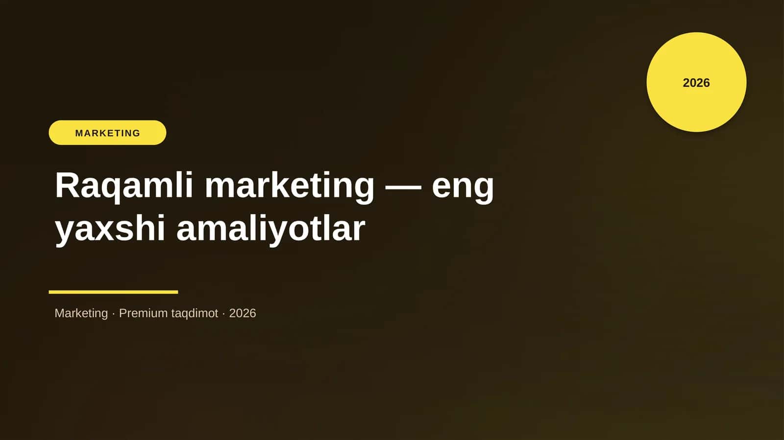 Raqamli marketing — eng yaxshi amaliyotlar