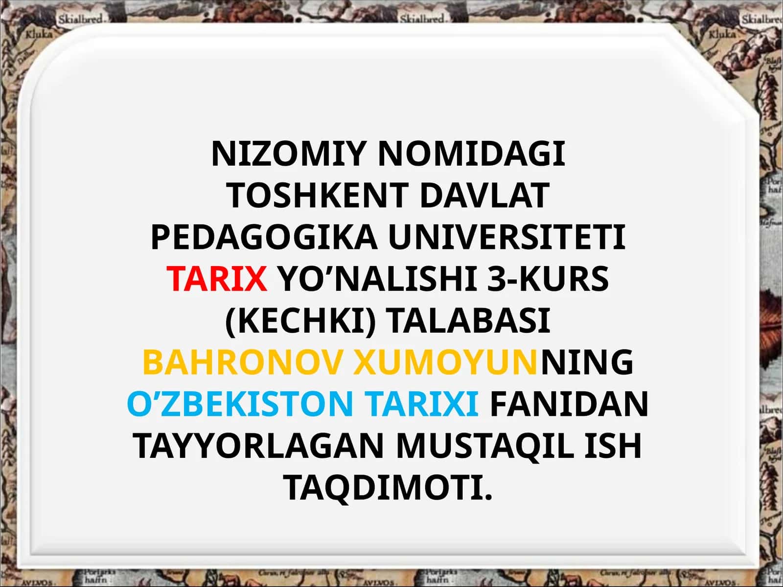 O’rta Osiyoxonliklari Tarixi