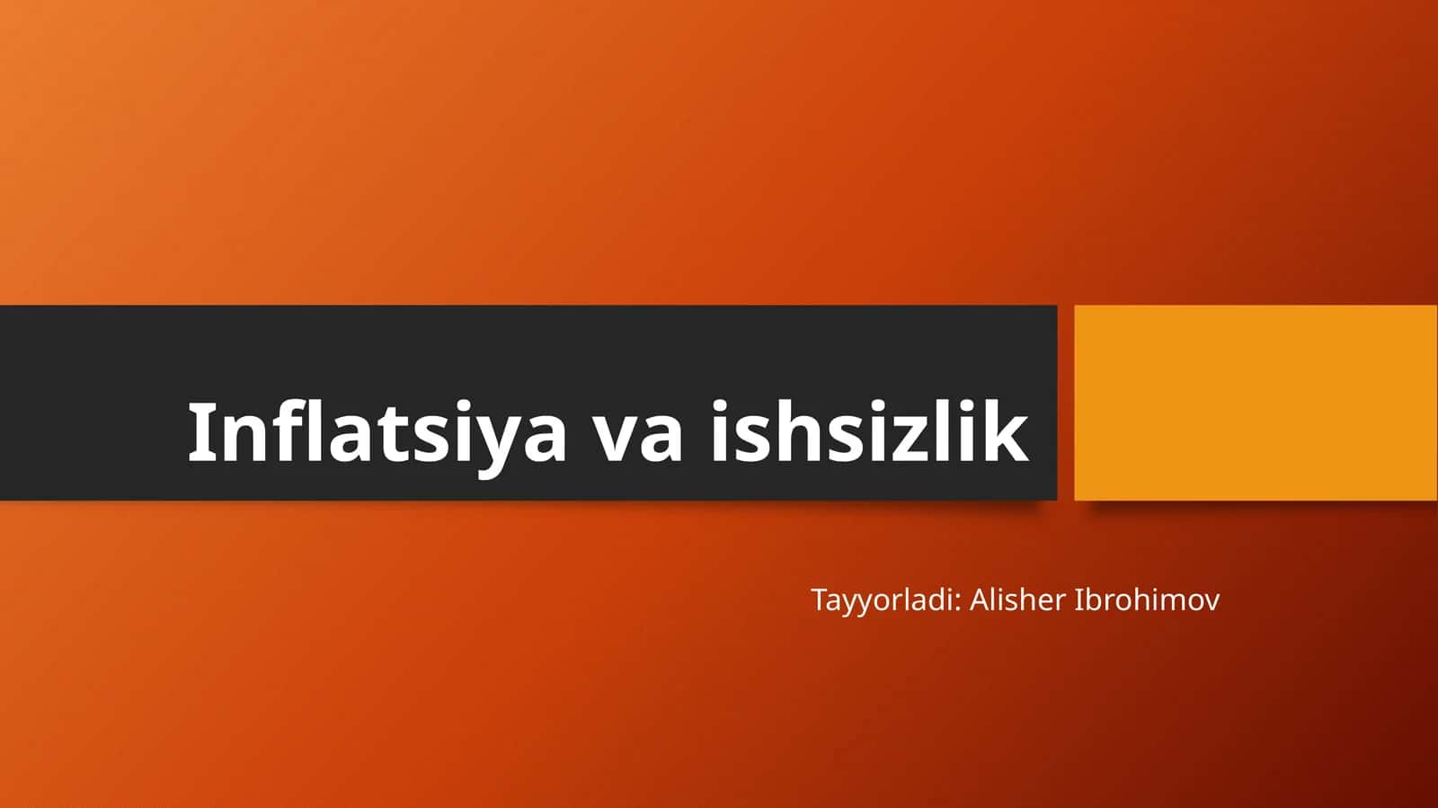 Inflatsiya va ishsizlik