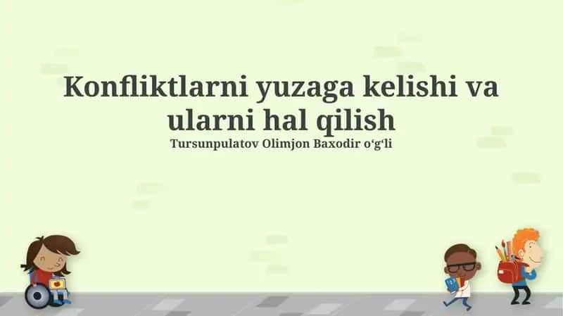 Konfliktlarni hal qilishning asosiy usullari