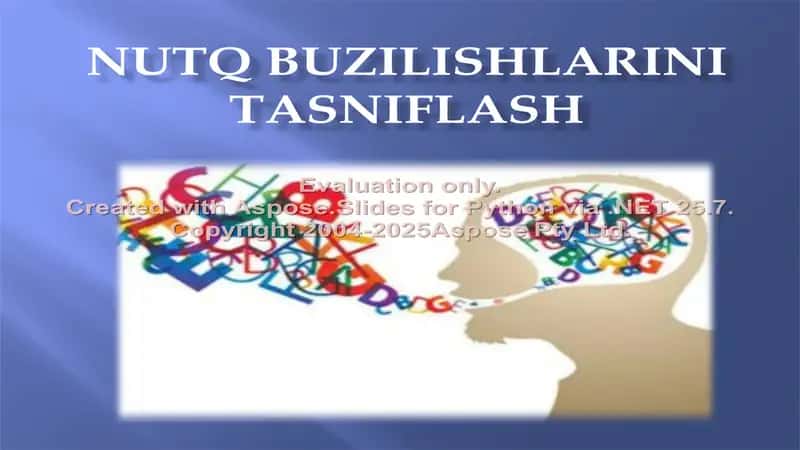 Nutq buzilishlarini tasniflash