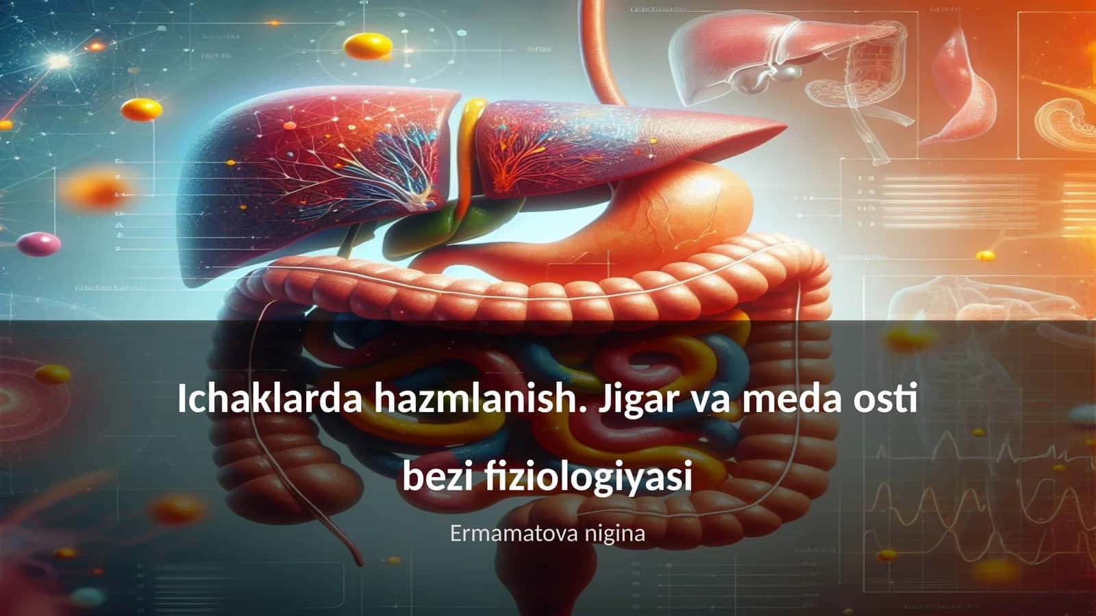 Ichaklarda hazmlanish. Jigar va meda osti bezi fiziologiyasi
