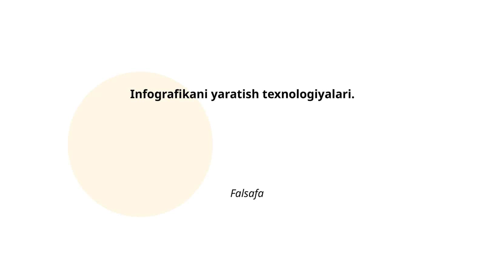 Infografikani yaratish texnologiyalari