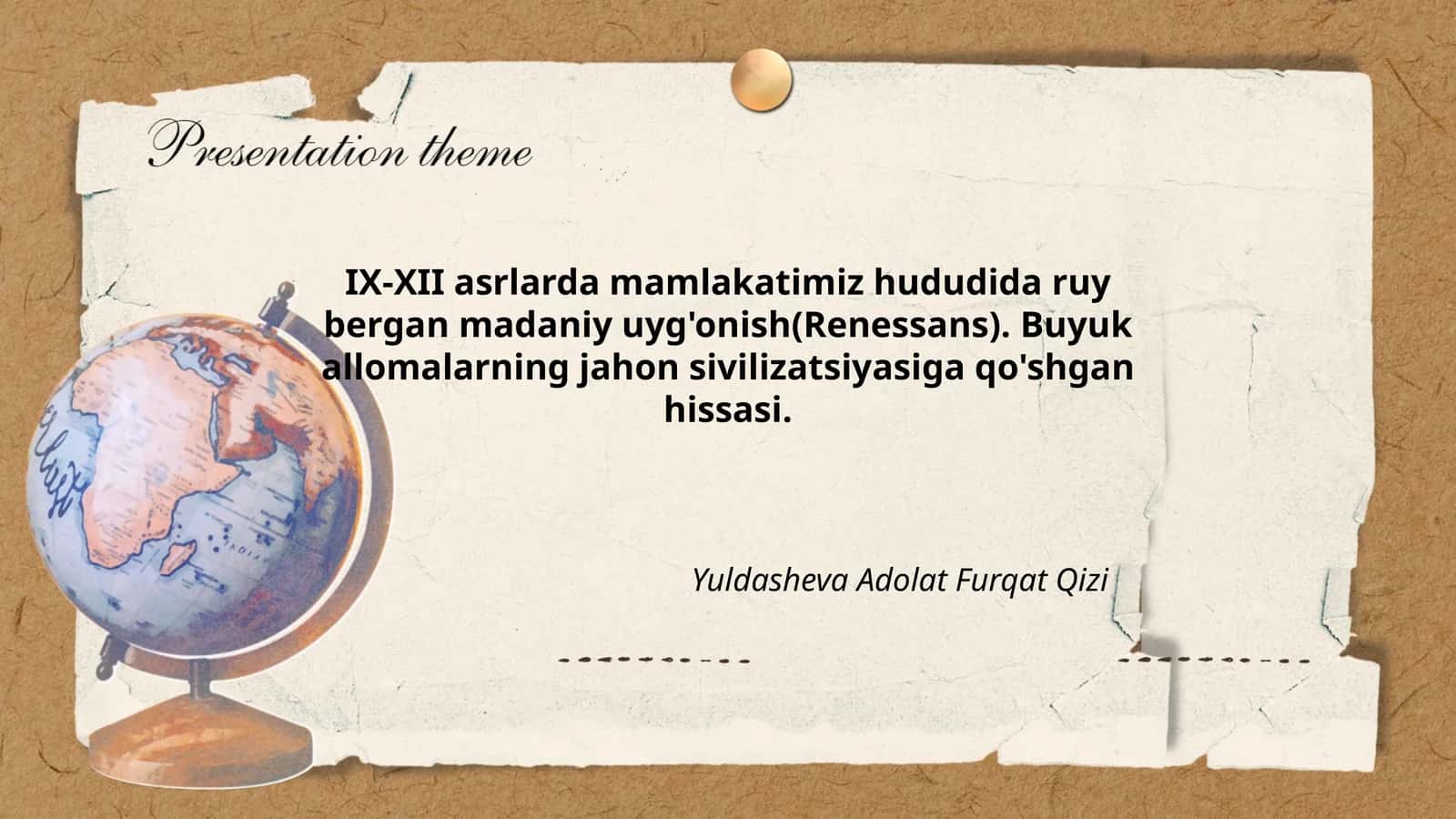 Ruy bergan madaniy uyg'onish(Renessans)
