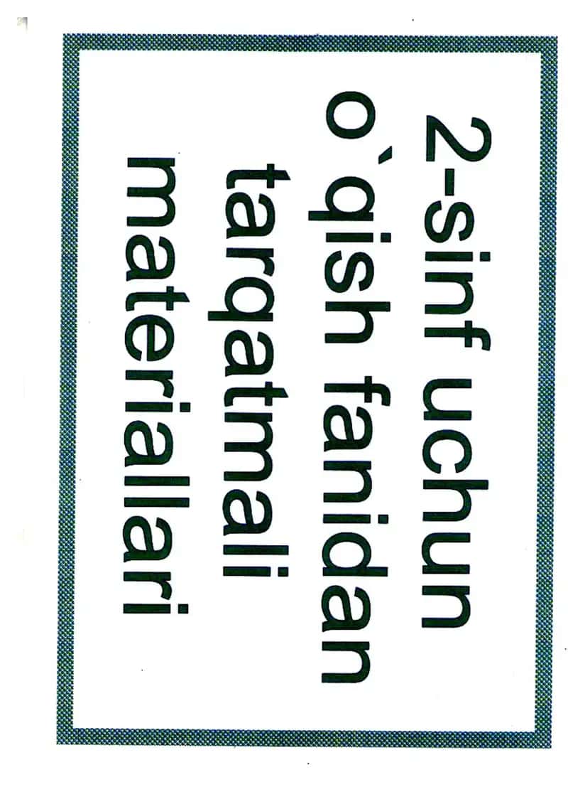 2-sinflar uchun O'qish fanidan tarqatmalar 40 ta