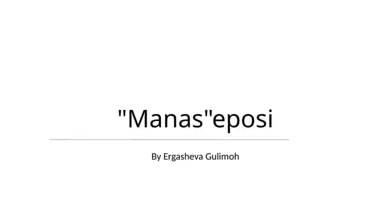 "Manas"eposi