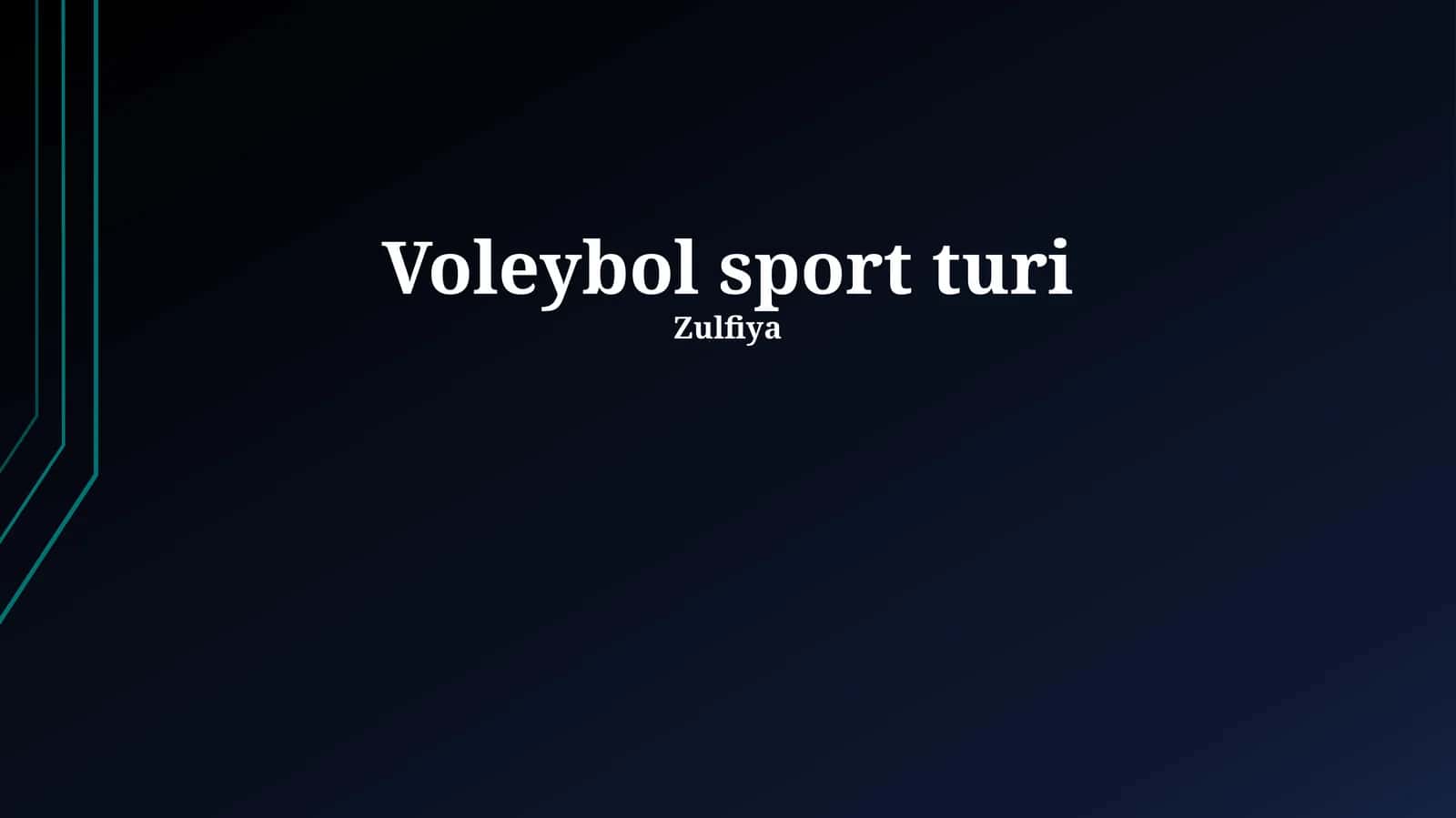 Voleybol sport turi