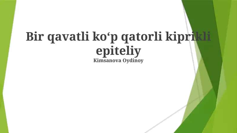 Qatlamli Ustunsimon Epiteliy