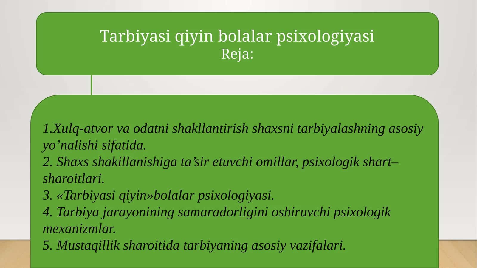 Tarbiyasiqiyin bolalar psixologiyasi