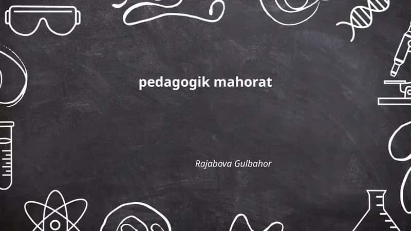 pedagogik mahorat
